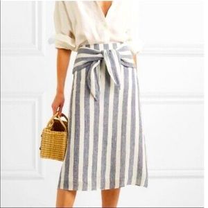 NWOT J.Crew Point Sur Tie-Waist Midi Skirt